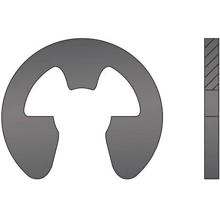 Rotor Clip External-E E-Clip, Stainless Steel Plain Finish, 3 mm Shaft Dia ME-003-SS